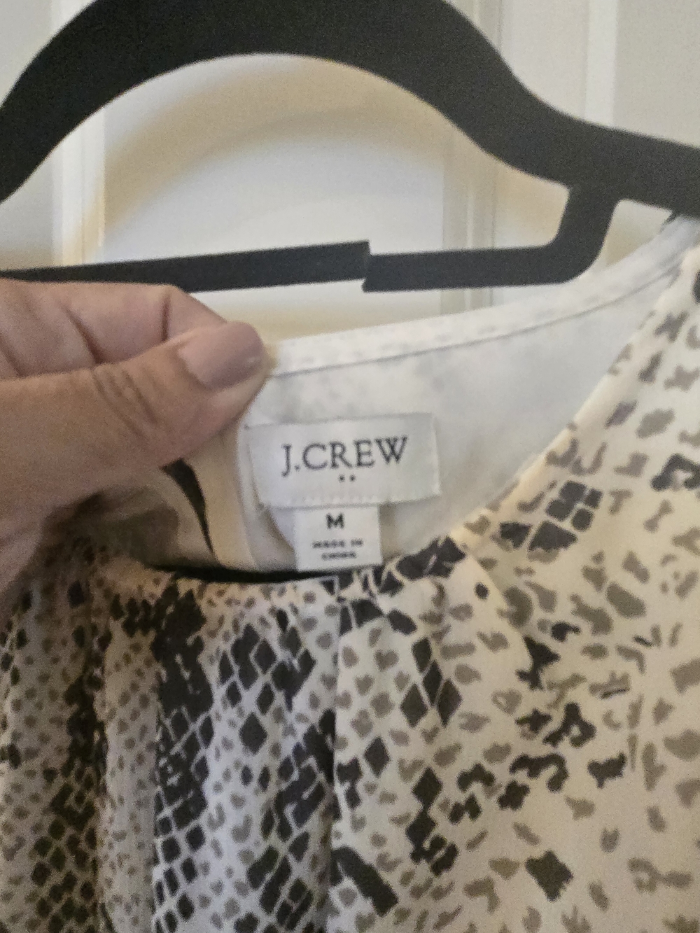 J. Crew Neutral Snakeskin Tiered Dress - Picture 3 of 5